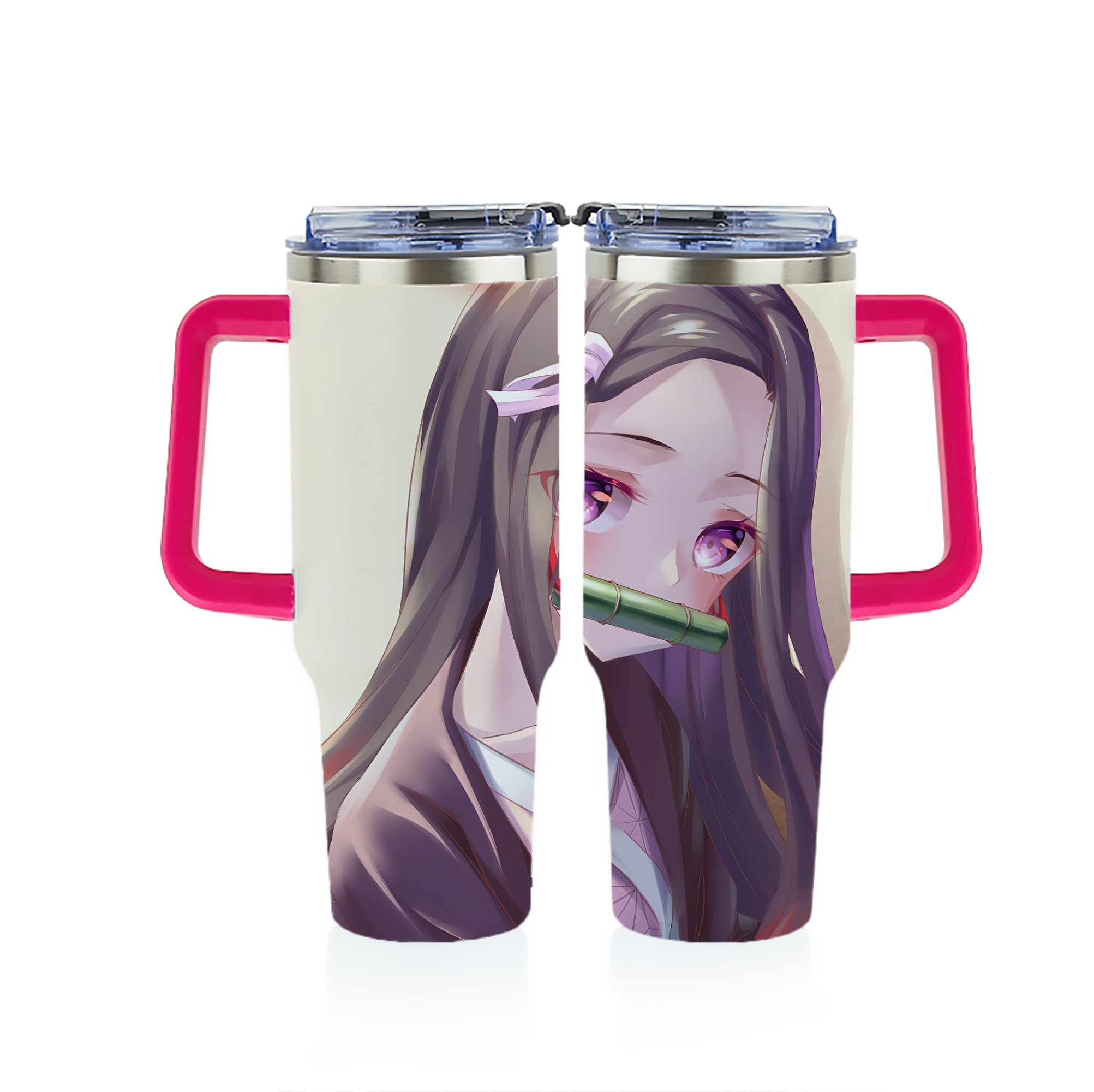 （画像用） 鬼滅の刃（きめつのやいば）竈門 禰󠄀豆子／かまど ねずこ Kamado Nezuko 1200ｍLフルプリント車用タンブラー